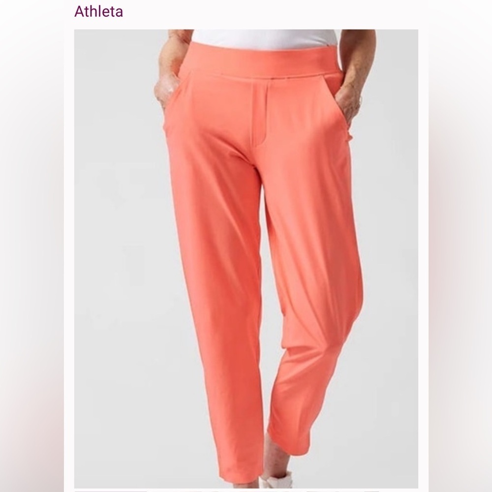 Athleta Brooklyn Ankle Pants, Sunset Glow - Picture 1 of 8
